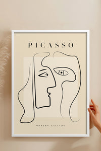 HOMEPACK Ahşap Çerçeveli Tablo Çerçeveli Poster Sanatsal Modern Duvar Dekoru PICASSO-34