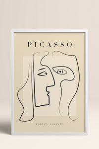 HOMEPACK Ahşap Çerçeveli Tablo Çerçeveli Poster Sanatsal Modern Duvar Dekoru PICASSO-34