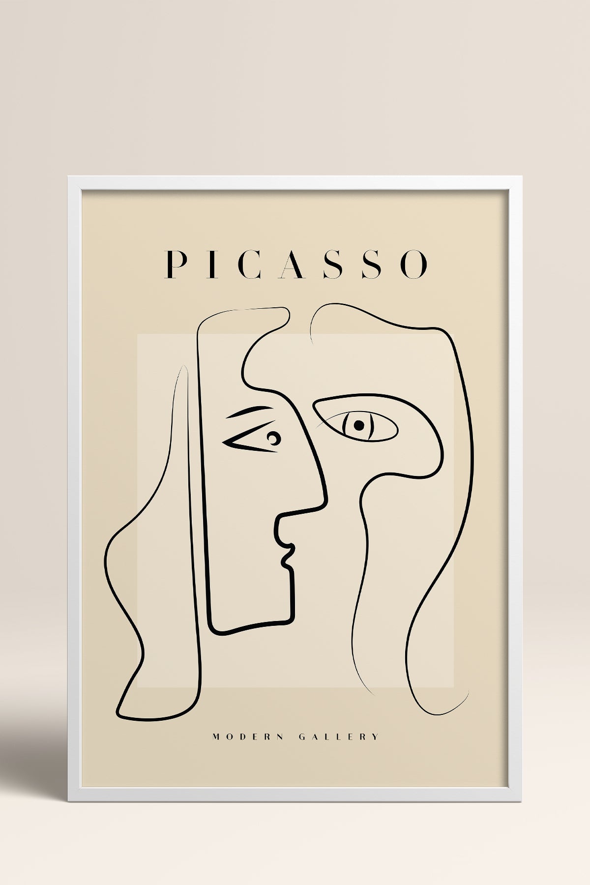 HOMEPACK Ahşap Çerçeveli Tablo Çerçeveli Poster Sanatsal Modern Duvar Dekoru PICASSO-34