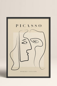 HOMEPACK Ahşap Çerçeveli Tablo Çerçeveli Poster Sanatsal Modern Duvar Dekoru PICASSO-34