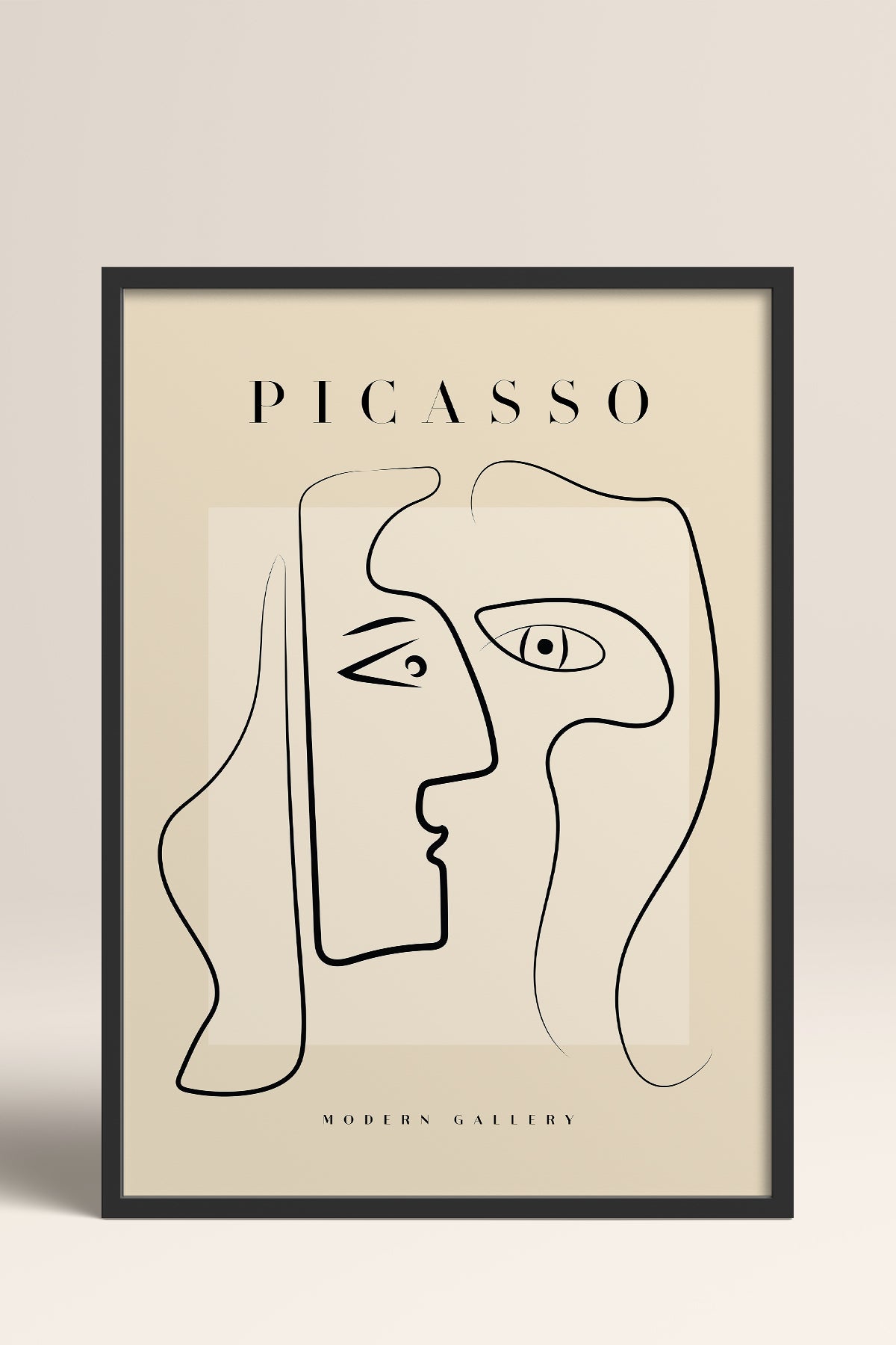 HOMEPACK Ahşap Çerçeveli Tablo Çerçeveli Poster Sanatsal Modern Duvar Dekoru PICASSO-34