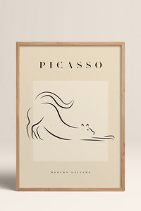 HOMEPACK Ahşap Çerçeveli Tablo Çerçeveli Poster Sanatsal Modern Duvar Dekoru PICASSO-35
