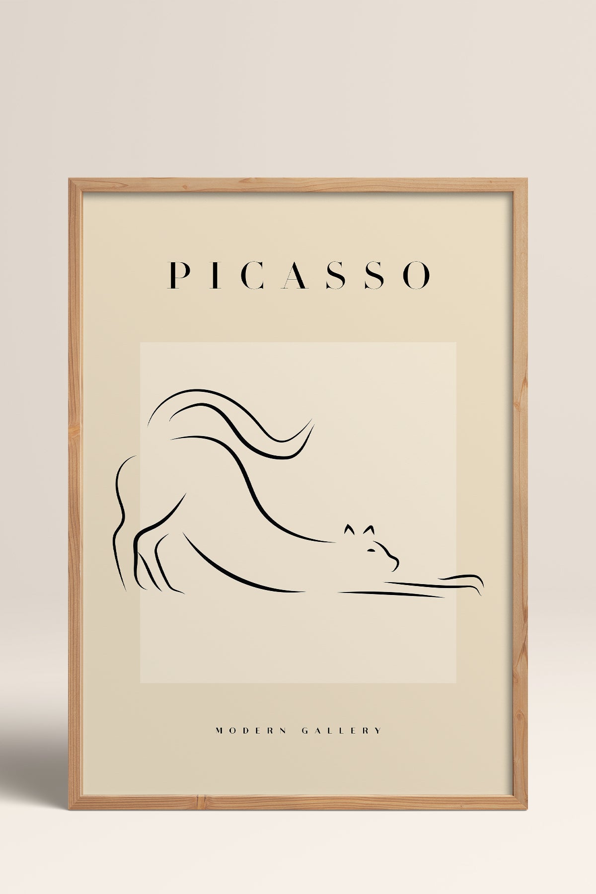HOMEPACK Ahşap Çerçeveli Tablo Çerçeveli Poster Sanatsal Modern Duvar Dekoru PICASSO-35
