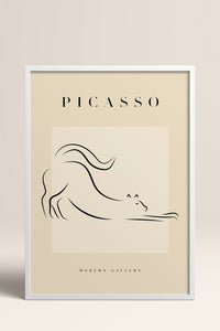 HOMEPACK Ahşap Çerçeveli Tablo Çerçeveli Poster Sanatsal Modern Duvar Dekoru PICASSO-35