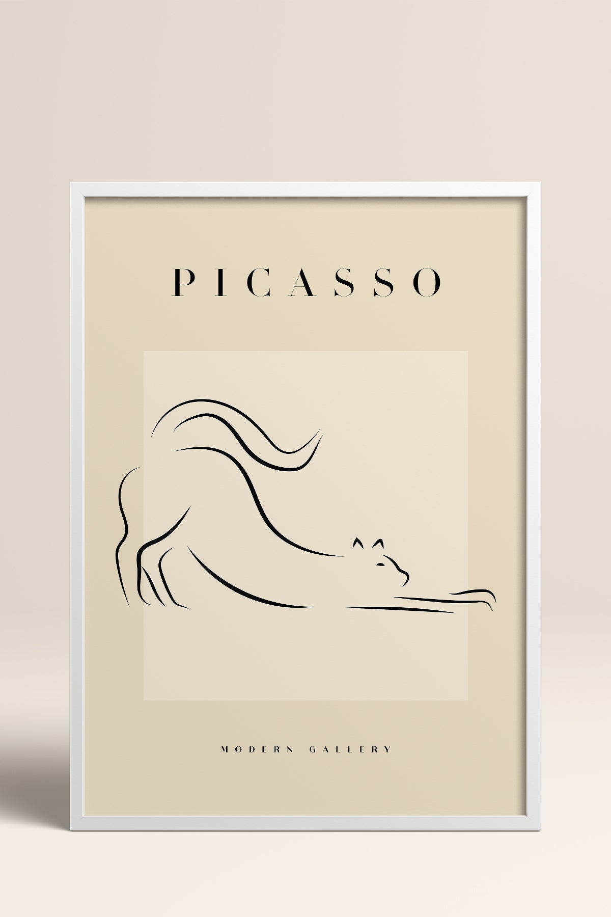 HOMEPACK Ahşap Çerçeveli Tablo Çerçeveli Poster Sanatsal Modern Duvar Dekoru PICASSO-35