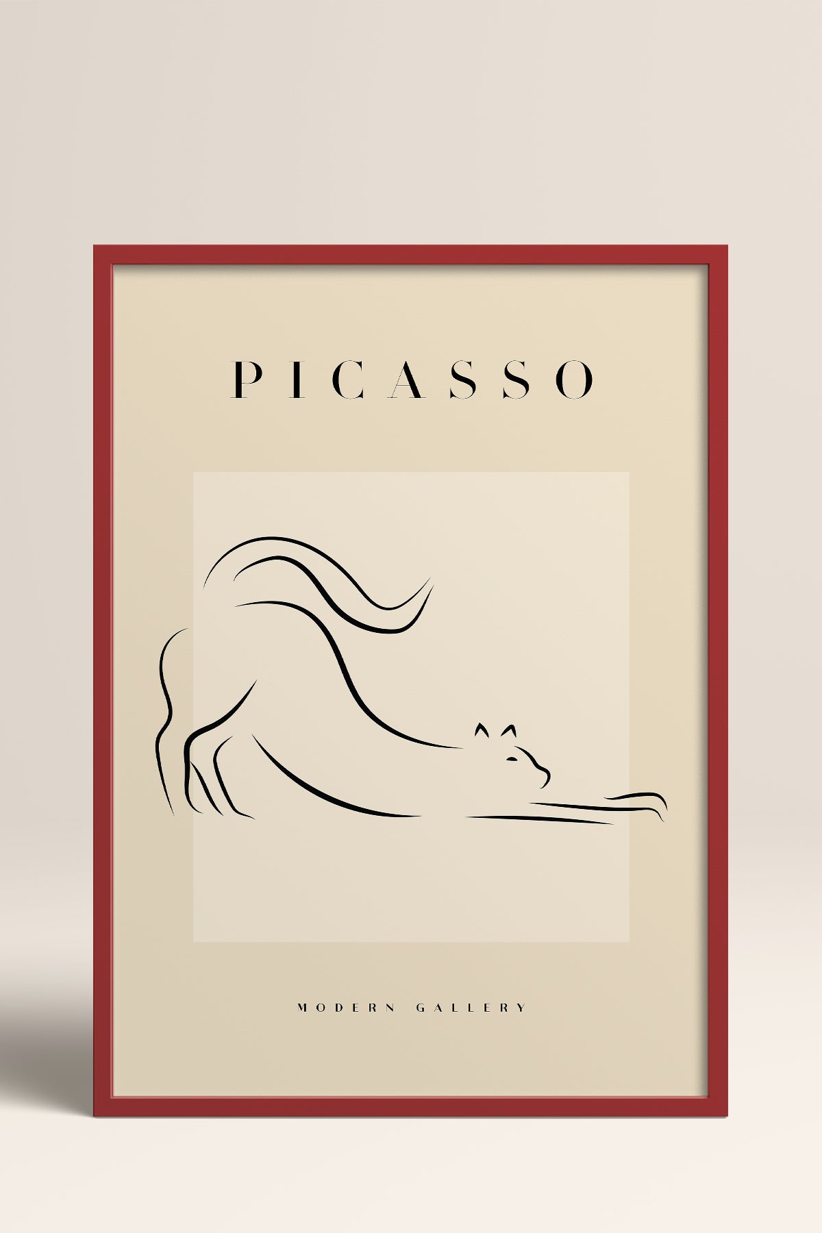 HOMEPACK Ahşap Çerçeveli Tablo Çerçeveli Poster Sanatsal Modern Duvar Dekoru PICASSO-35