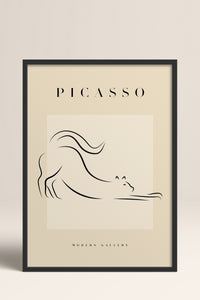 HOMEPACK Ahşap Çerçeveli Tablo Çerçeveli Poster Sanatsal Modern Duvar Dekoru PICASSO-35