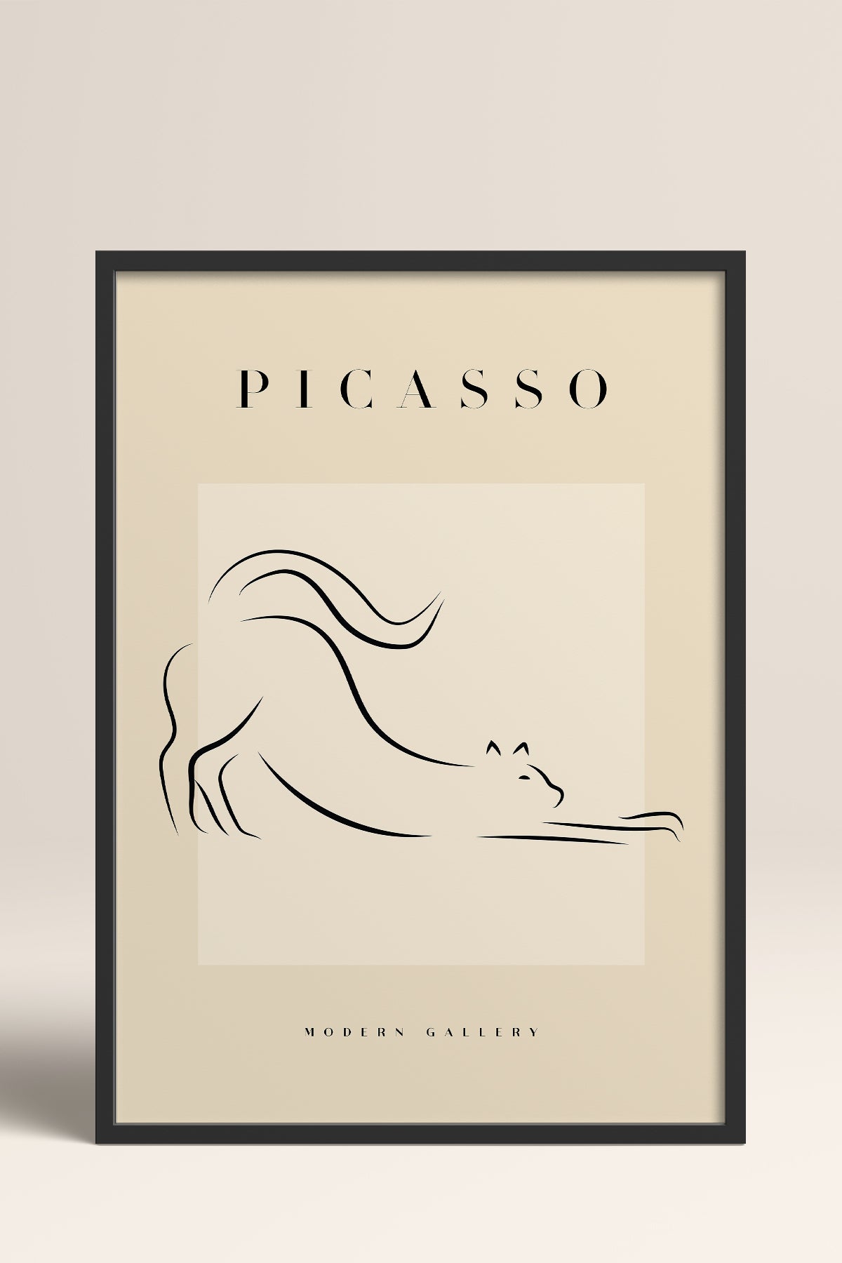 HOMEPACK Ahşap Çerçeveli Tablo Çerçeveli Poster Sanatsal Modern Duvar Dekoru PICASSO-35