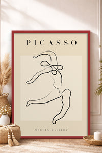 HOMEPACK Ahşap Çerçeveli Tablo Çerçeveli Poster Sanatsal Modern Duvar Dekoru PICASSO-36