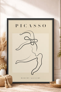 HOMEPACK Ahşap Çerçeveli Tablo Çerçeveli Poster Sanatsal Modern Duvar Dekoru PICASSO-36