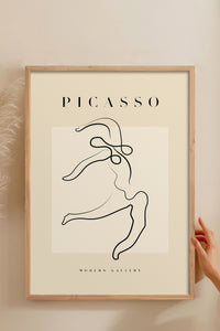 HOMEPACK Ahşap Çerçeveli Tablo Çerçeveli Poster Sanatsal Modern Duvar Dekoru PICASSO-36