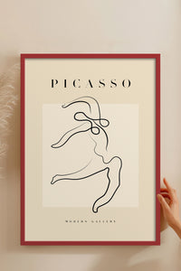 HOMEPACK Ahşap Çerçeveli Tablo Çerçeveli Poster Sanatsal Modern Duvar Dekoru PICASSO-36