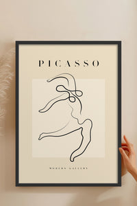 HOMEPACK Ahşap Çerçeveli Tablo Çerçeveli Poster Sanatsal Modern Duvar Dekoru PICASSO-36