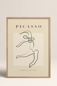 HOMEPACK Ahşap Çerçeveli Tablo Çerçeveli Poster Sanatsal Modern Duvar Dekoru PICASSO-36