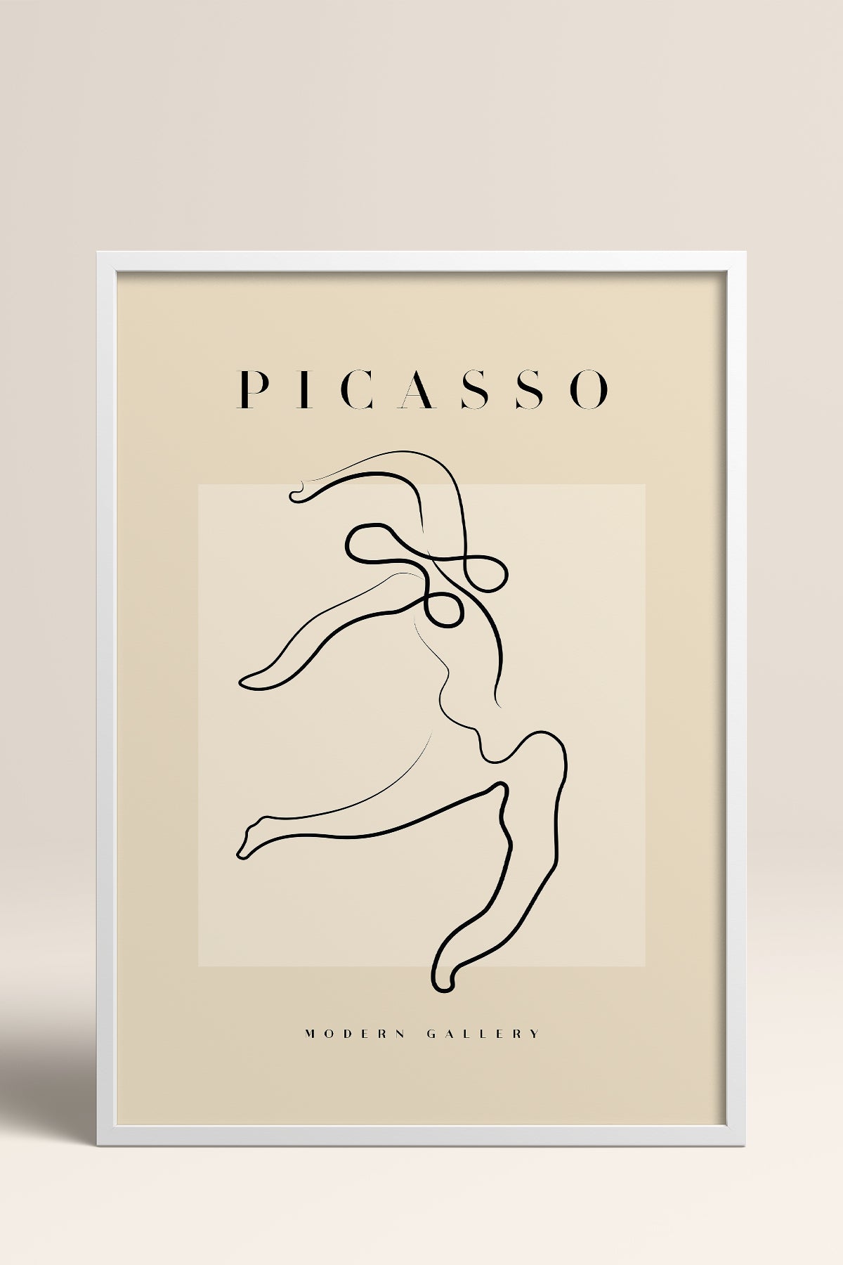 HOMEPACK Ahşap Çerçeveli Tablo Çerçeveli Poster Sanatsal Modern Duvar Dekoru PICASSO-36
