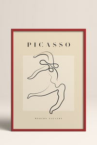 HOMEPACK Ahşap Çerçeveli Tablo Çerçeveli Poster Sanatsal Modern Duvar Dekoru PICASSO-36