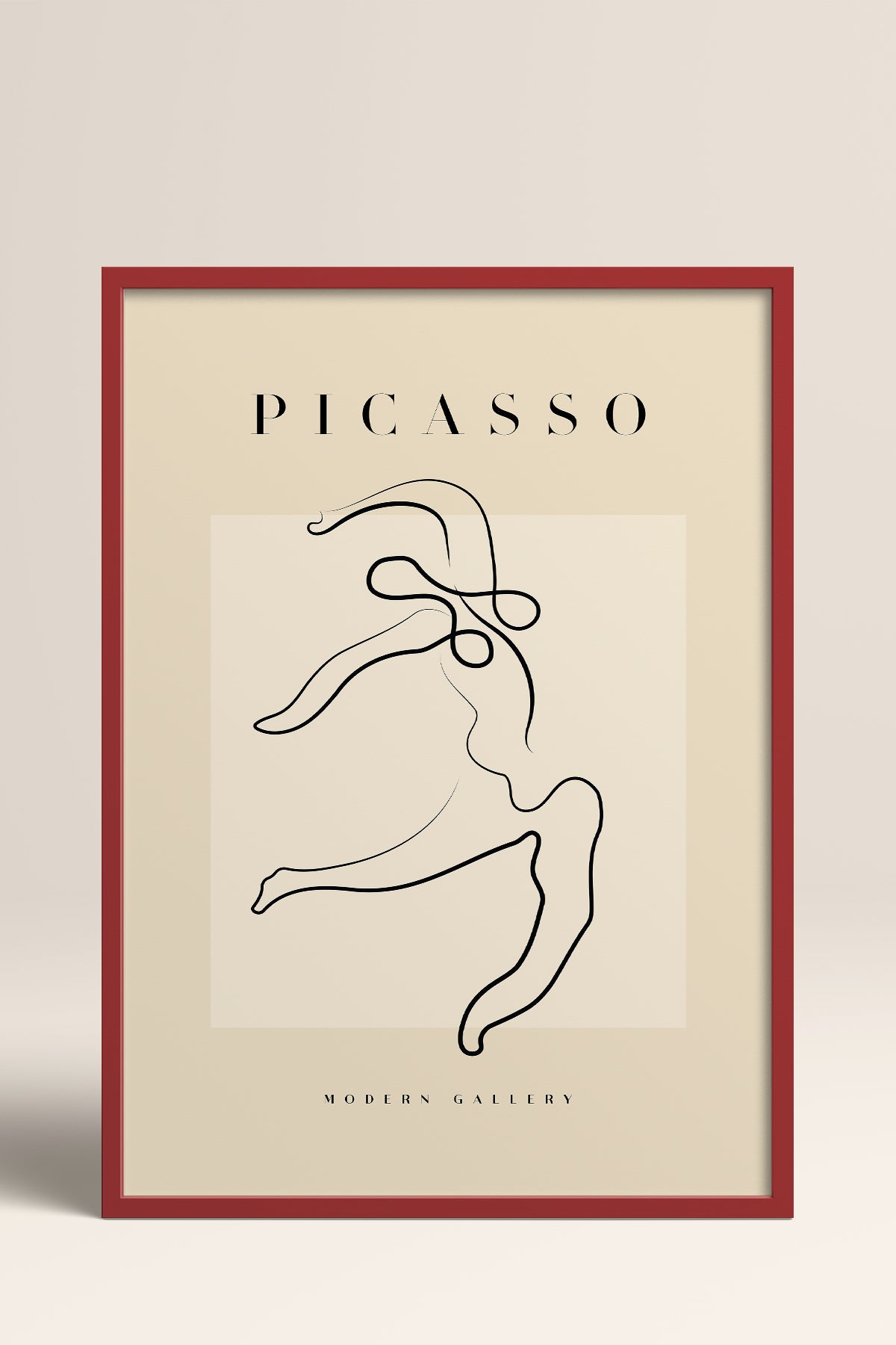 HOMEPACK Ahşap Çerçeveli Tablo Çerçeveli Poster Sanatsal Modern Duvar Dekoru PICASSO-36