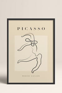 HOMEPACK Ahşap Çerçeveli Tablo Çerçeveli Poster Sanatsal Modern Duvar Dekoru PICASSO-36