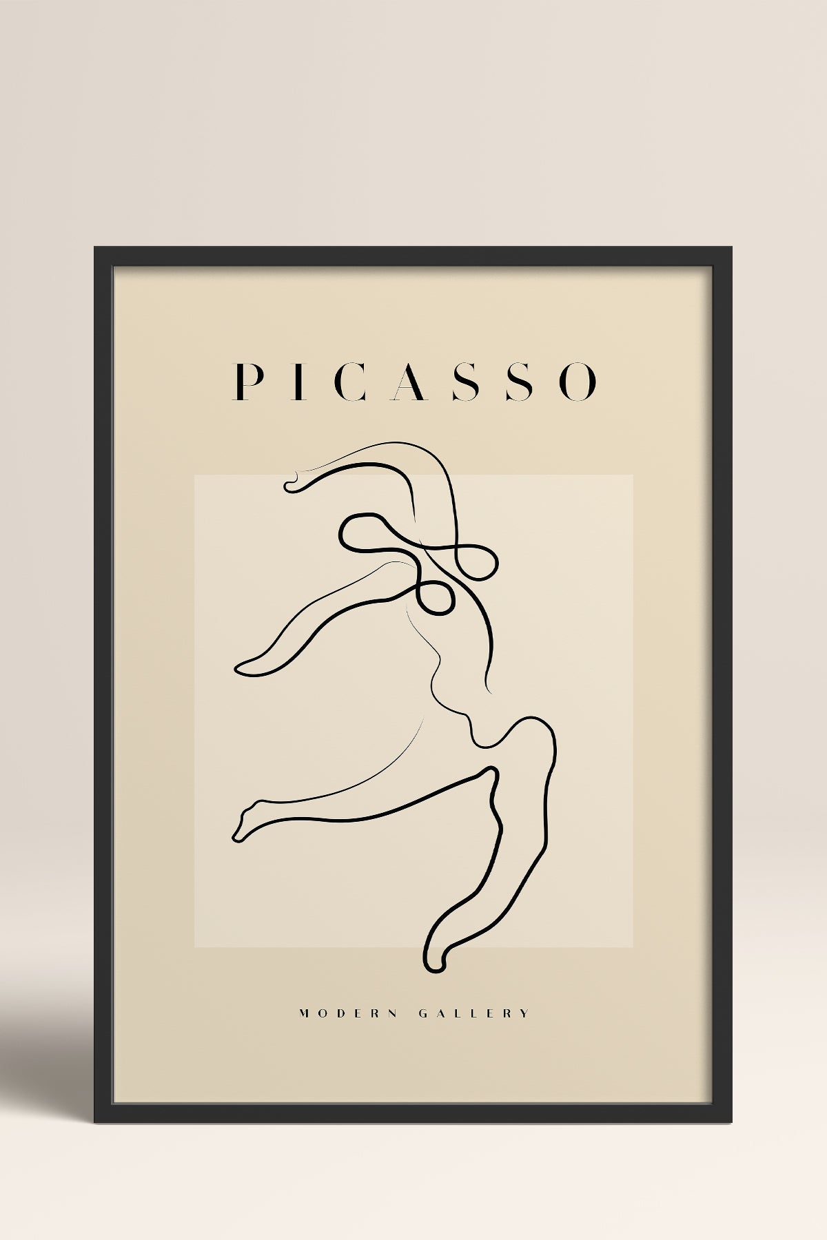 HOMEPACK Ahşap Çerçeveli Tablo Çerçeveli Poster Sanatsal Modern Duvar Dekoru PICASSO-36