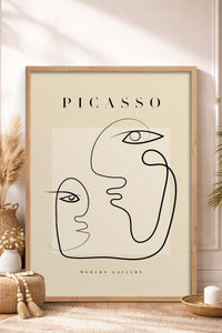 HOMEPACK Ahşap Çerçeveli Tablo Çerçeveli Poster Sanatsal Modern Duvar Dekoru PICASSO-38