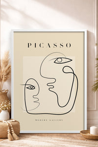 HOMEPACK Ahşap Çerçeveli Tablo Çerçeveli Poster Sanatsal Modern Duvar Dekoru PICASSO-38