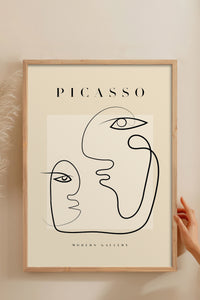 HOMEPACK Ahşap Çerçeveli Tablo Çerçeveli Poster Sanatsal Modern Duvar Dekoru PICASSO-38