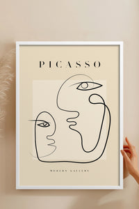 HOMEPACK Ahşap Çerçeveli Tablo Çerçeveli Poster Sanatsal Modern Duvar Dekoru PICASSO-38