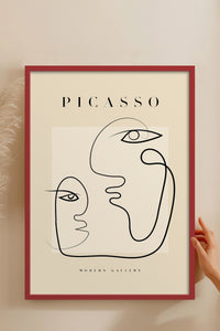 HOMEPACK Ahşap Çerçeveli Tablo Çerçeveli Poster Sanatsal Modern Duvar Dekoru PICASSO-38