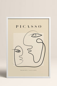 HOMEPACK Ahşap Çerçeveli Tablo Çerçeveli Poster Sanatsal Modern Duvar Dekoru PICASSO-38
