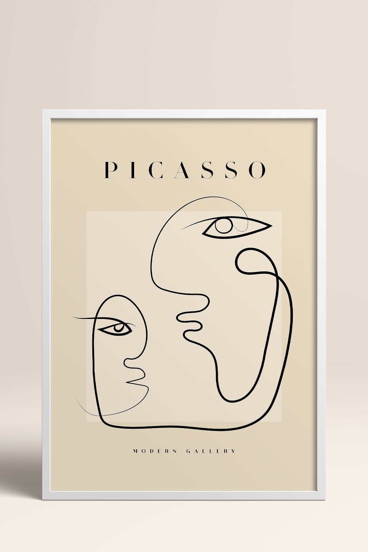 HOMEPACK Ahşap Çerçeveli Tablo Çerçeveli Poster Sanatsal Modern Duvar Dekoru PICASSO-38