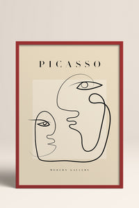 HOMEPACK Ahşap Çerçeveli Tablo Çerçeveli Poster Sanatsal Modern Duvar Dekoru PICASSO-38