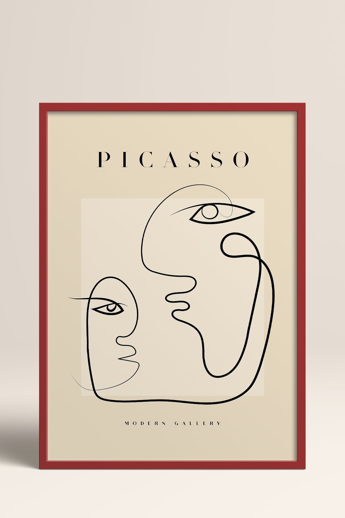 HOMEPACK Ahşap Çerçeveli Tablo Çerçeveli Poster Sanatsal Modern Duvar Dekoru PICASSO-38