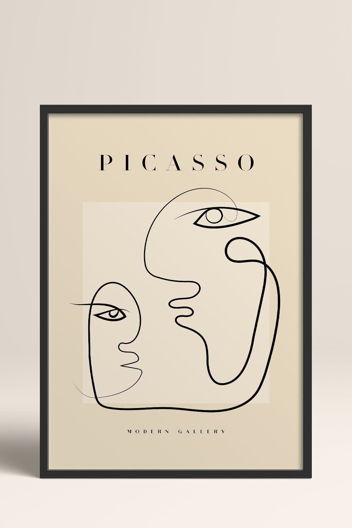 HOMEPACK Ahşap Çerçeveli Tablo Çerçeveli Poster Sanatsal Modern Duvar Dekoru PICASSO-38