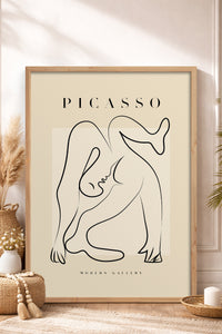 HOMEPACK Ahşap Çerçeveli Tablo Çerçeveli Poster Sanatsal Modern Duvar Dekoru PICASSO-39