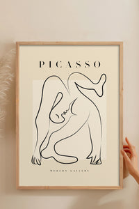 HOMEPACK Ahşap Çerçeveli Tablo Çerçeveli Poster Sanatsal Modern Duvar Dekoru PICASSO-39