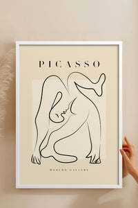 HOMEPACK Ahşap Çerçeveli Tablo Çerçeveli Poster Sanatsal Modern Duvar Dekoru PICASSO-39
