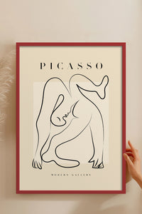 HOMEPACK Ahşap Çerçeveli Tablo Çerçeveli Poster Sanatsal Modern Duvar Dekoru PICASSO-39