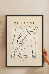 HOMEPACK Ahşap Çerçeveli Tablo Çerçeveli Poster Sanatsal Modern Duvar Dekoru PICASSO-39