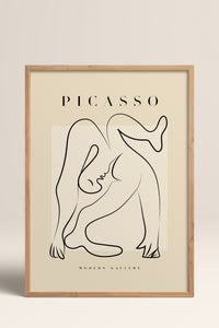 HOMEPACK Ahşap Çerçeveli Tablo Çerçeveli Poster Sanatsal Modern Duvar Dekoru PICASSO-39