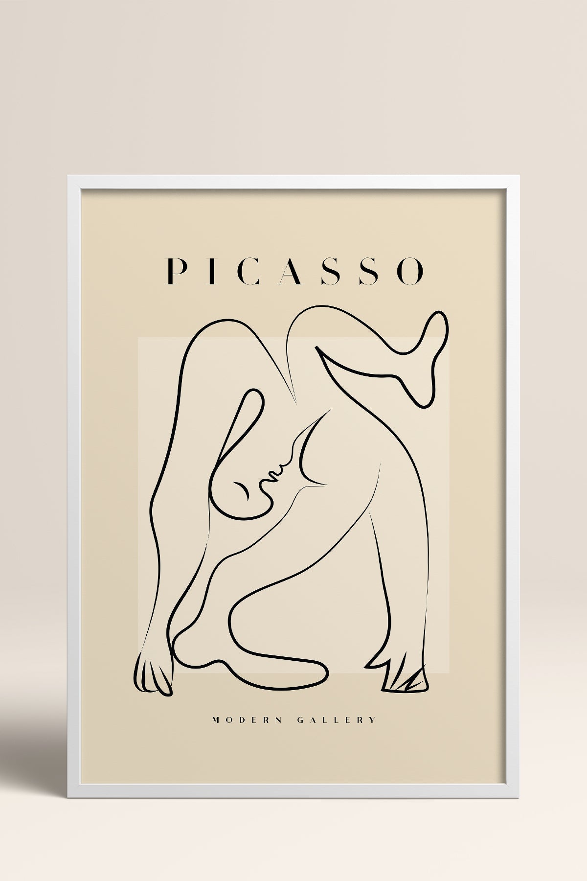 HOMEPACK Ahşap Çerçeveli Tablo Çerçeveli Poster Sanatsal Modern Duvar Dekoru PICASSO-39