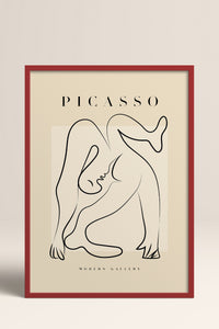 HOMEPACK Ahşap Çerçeveli Tablo Çerçeveli Poster Sanatsal Modern Duvar Dekoru PICASSO-39