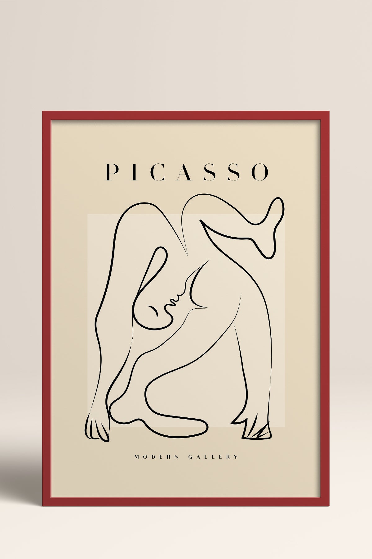 HOMEPACK Ahşap Çerçeveli Tablo Çerçeveli Poster Sanatsal Modern Duvar Dekoru PICASSO-39