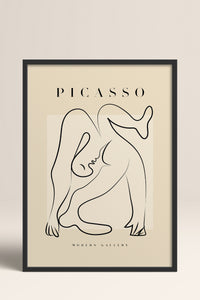 HOMEPACK Ahşap Çerçeveli Tablo Çerçeveli Poster Sanatsal Modern Duvar Dekoru PICASSO-39