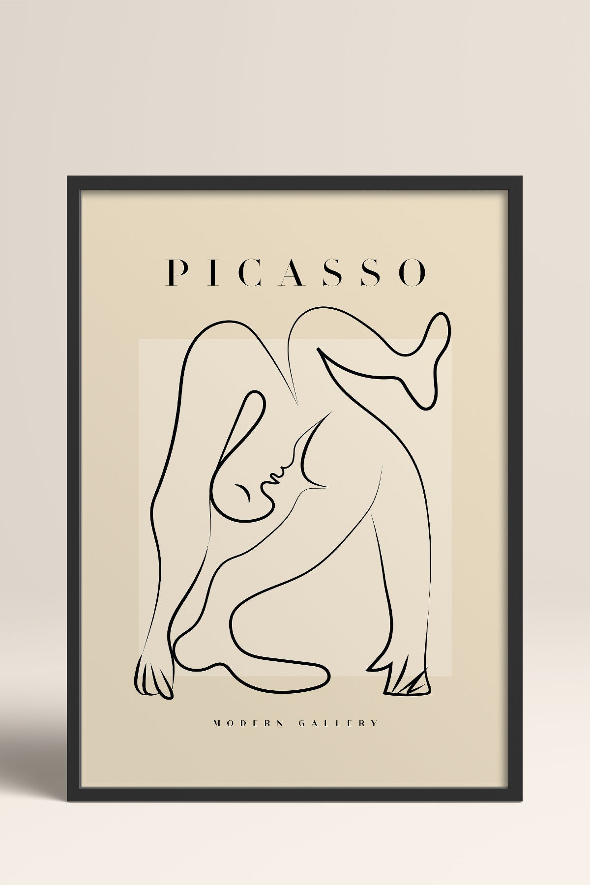 HOMEPACK Ahşap Çerçeveli Tablo Çerçeveli Poster Sanatsal Modern Duvar Dekoru PICASSO-39