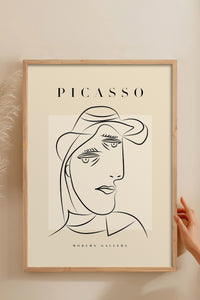 HOMEPACK Ahşap Çerçeveli Tablo Çerçeveli Poster Sanatsal Modern Duvar Dekoru PICASSO-40