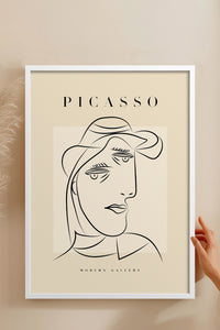 HOMEPACK Ahşap Çerçeveli Tablo Çerçeveli Poster Sanatsal Modern Duvar Dekoru PICASSO-40