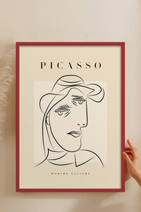 HOMEPACK Ahşap Çerçeveli Tablo Çerçeveli Poster Sanatsal Modern Duvar Dekoru PICASSO-40