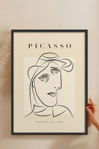 HOMEPACK Ahşap Çerçeveli Tablo Çerçeveli Poster Sanatsal Modern Duvar Dekoru PICASSO-40