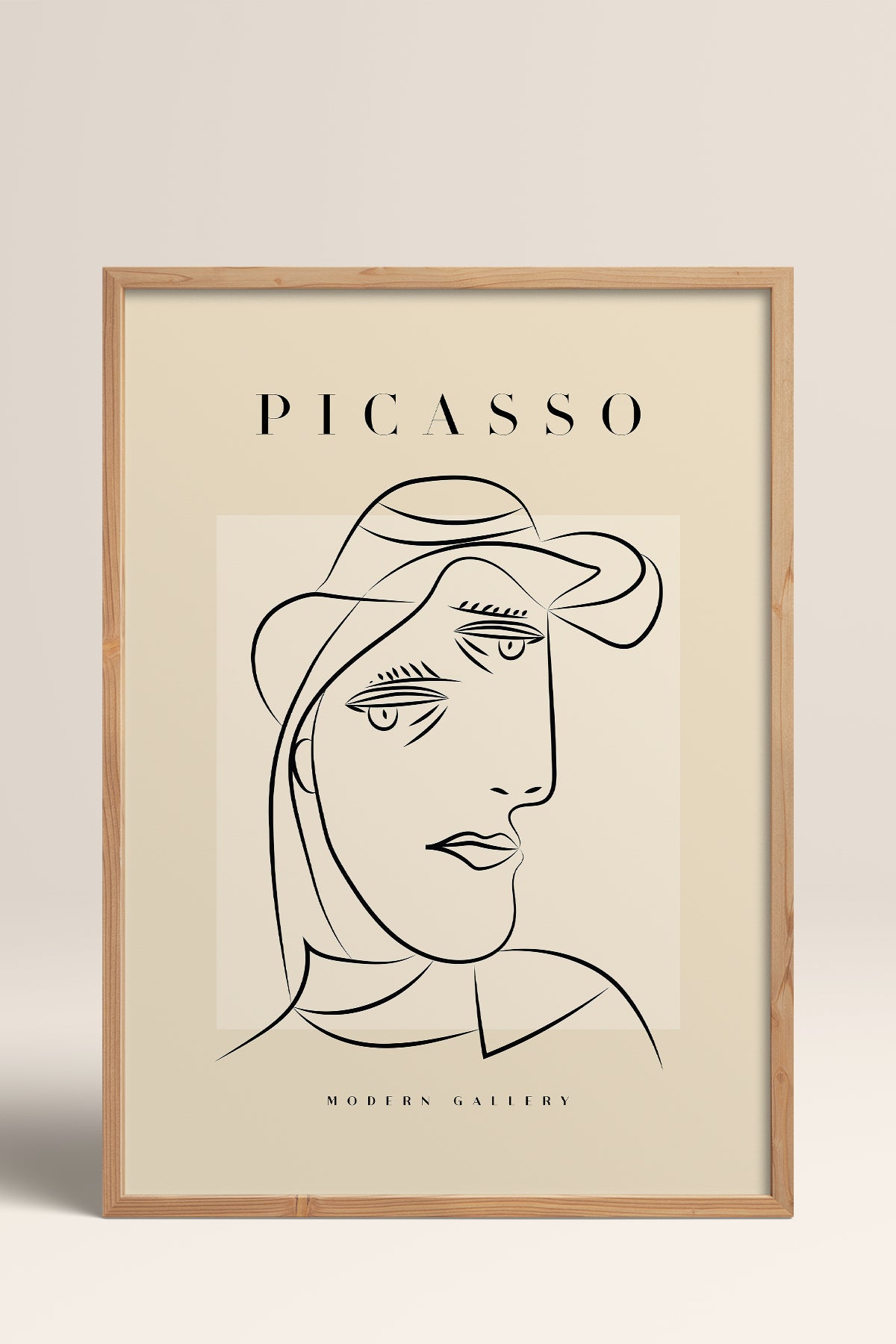 HOMEPACK Ahşap Çerçeveli Tablo Çerçeveli Poster Sanatsal Modern Duvar Dekoru PICASSO-40