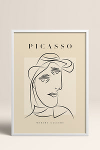 HOMEPACK Ahşap Çerçeveli Tablo Çerçeveli Poster Sanatsal Modern Duvar Dekoru PICASSO-40